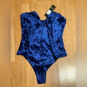 Fashion Nova L Royal Blue Holding On To You Body Suit